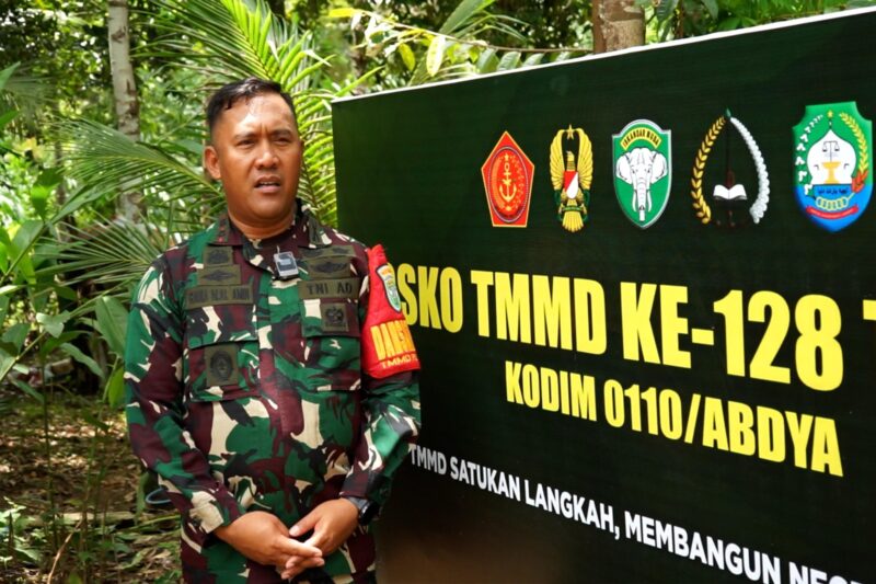 Dansatgas TMMD ke-128 Kodim 0110/Abdya
Letkol Inf Rana Mega Al-Amin, S.I.P.